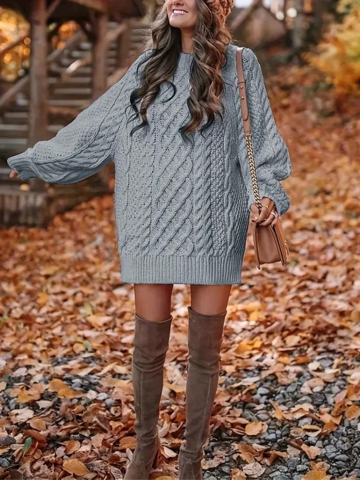 Ramona stickad klänning | Oversized sweaterklänning för höst och vinter