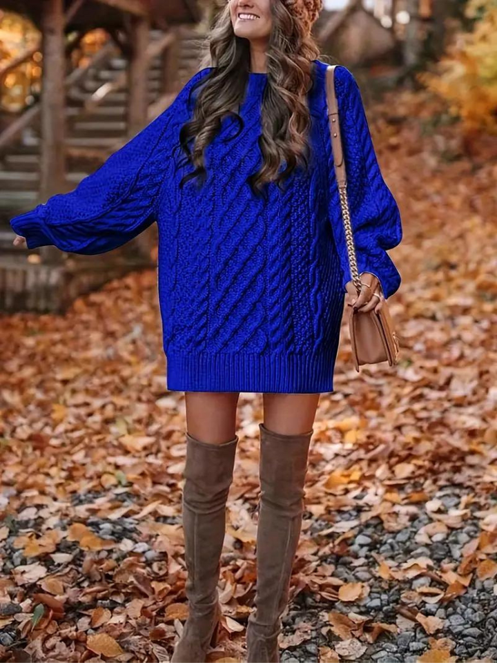Ramona stickad klänning | Oversized sweaterklänning för höst och vinter