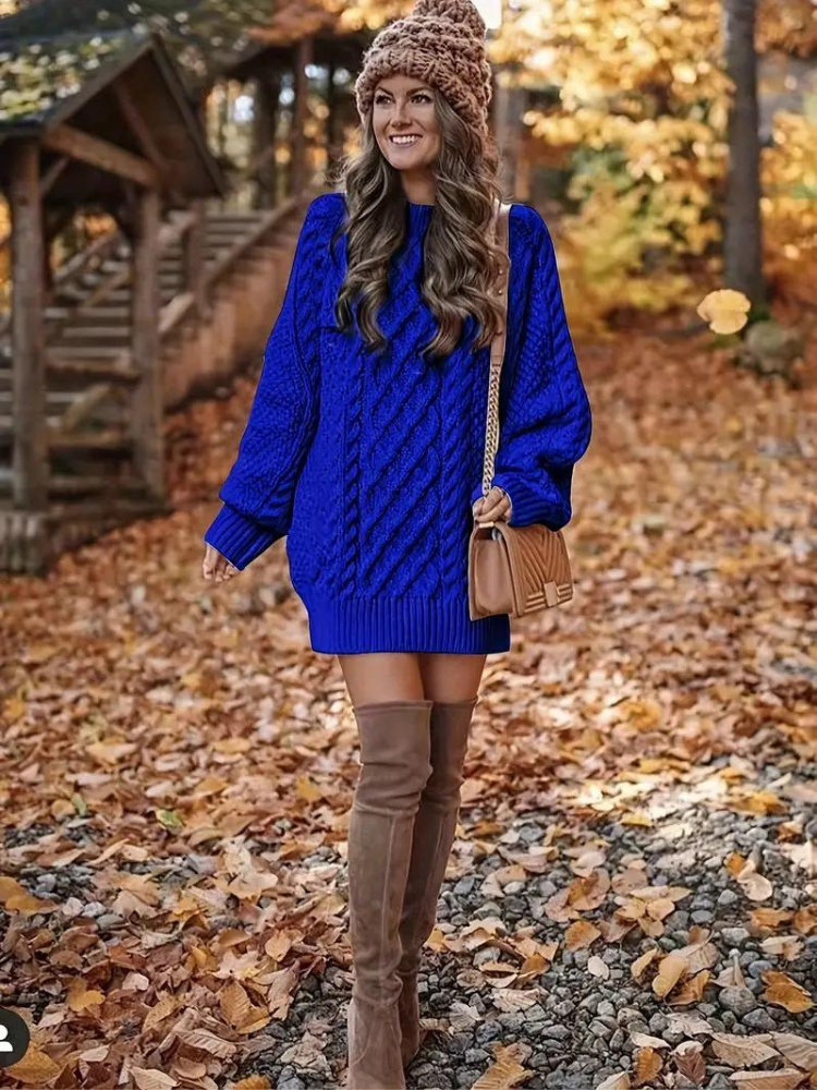 Ramona stickad klänning | Oversized sweaterklänning för höst och vinter