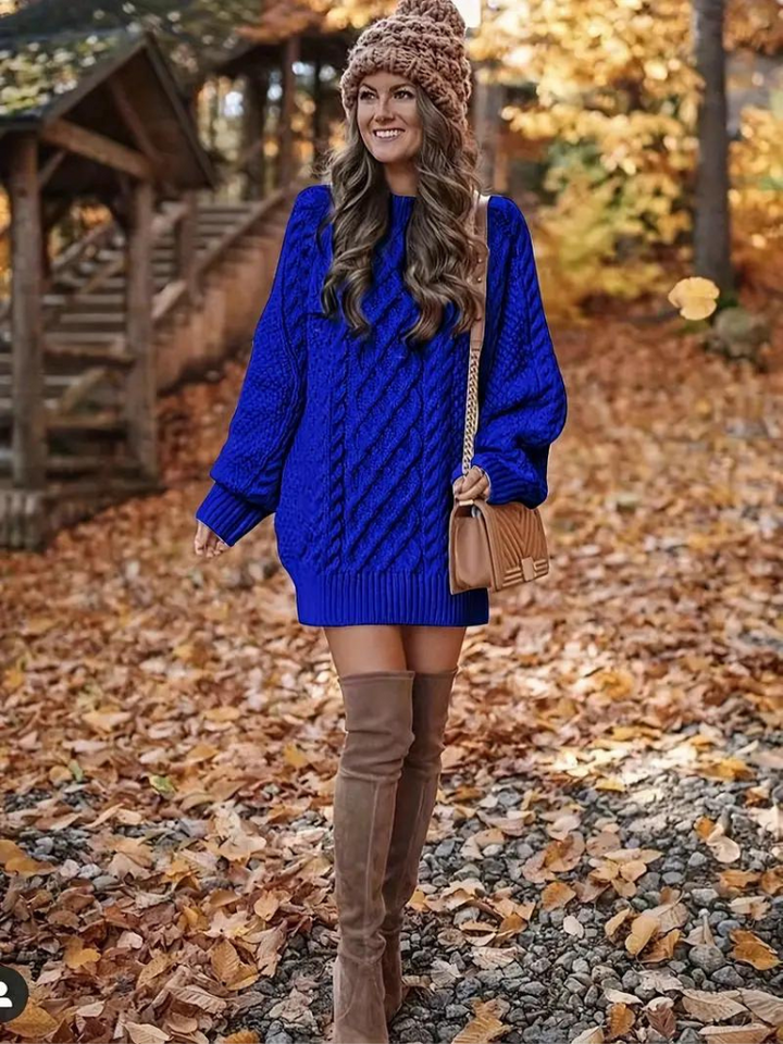 Ramona stickad klänning | Oversized sweaterklänning för höst och vinter