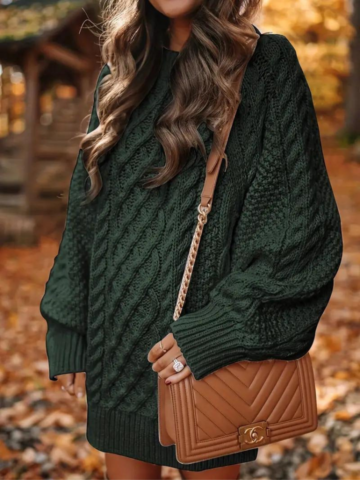 Ramona stickad klänning | Oversized sweaterklänning för höst och vinter