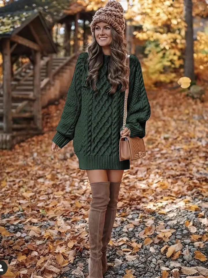 Ramona stickad klänning | Oversized sweaterklänning för höst och vinter