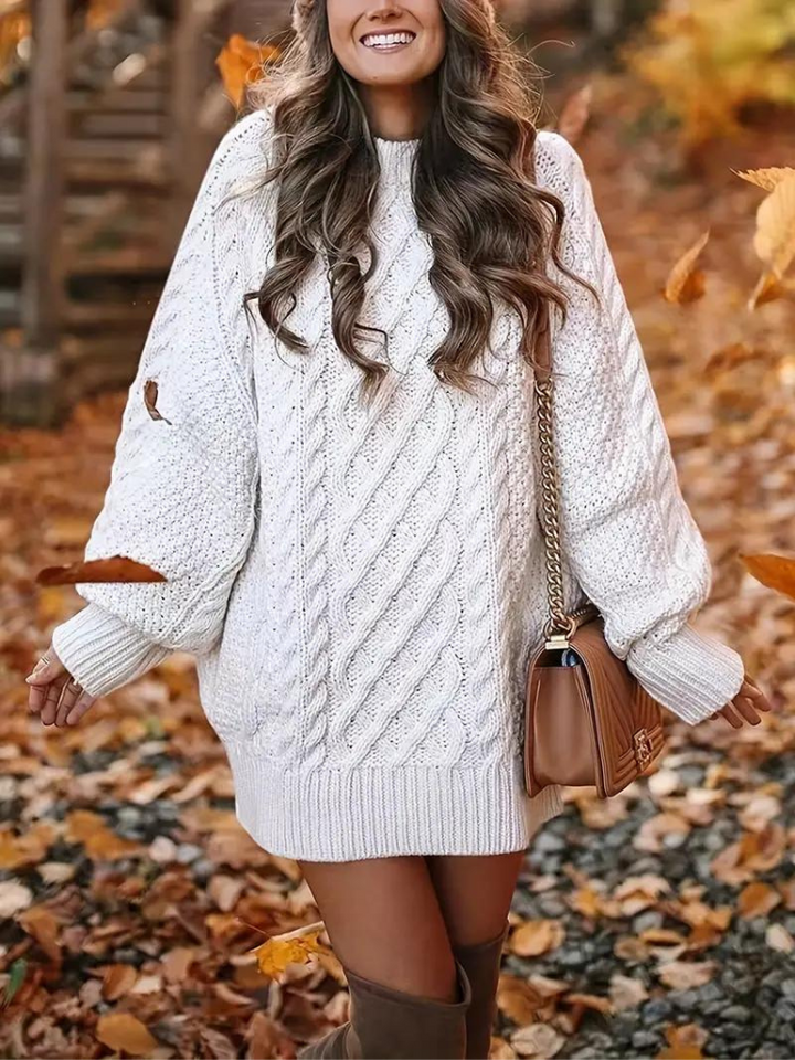 Ramona stickad klänning | Oversized sweaterklänning för höst och vinter