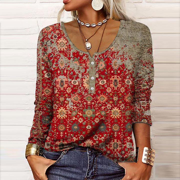 Avslappnad damtröja i boho-stil - Sheri