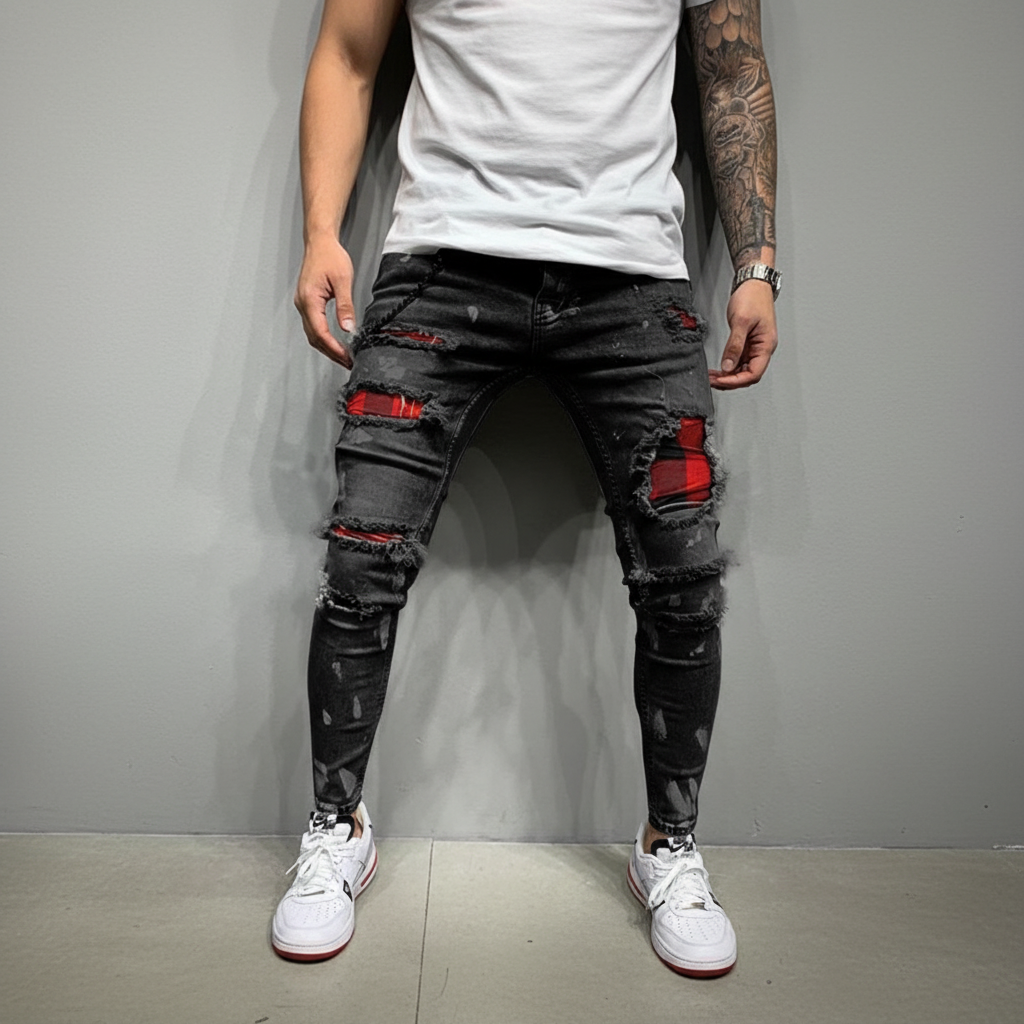Rippade slim-fit jeans - William
