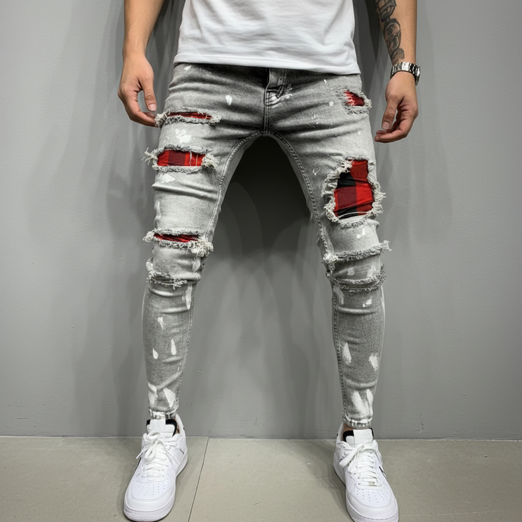 Rippade slim-fit jeans - William