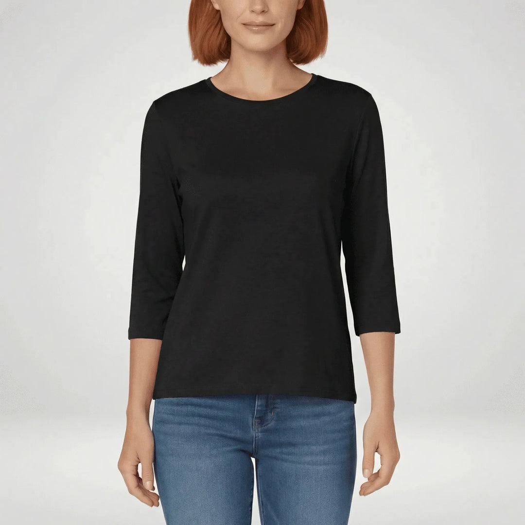 Rundhals-T-shirt med trekvartsärmar - Lucienne