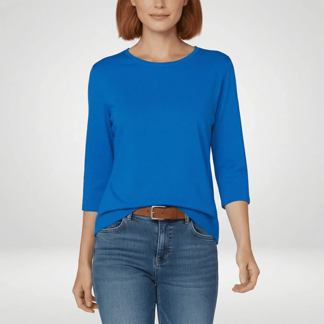 Rundhals-T-shirt med trekvartsärmar - Lucienne