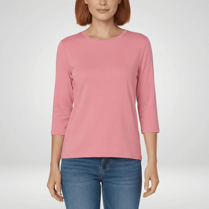 Rundhals-T-shirt med trekvartsärmar - Lucienne