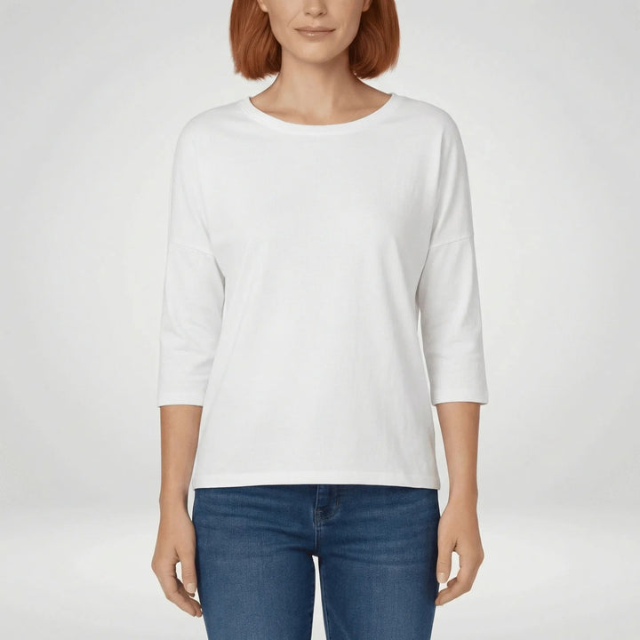 Rundhals-T-shirt med trekvartsärmar - Lucienne