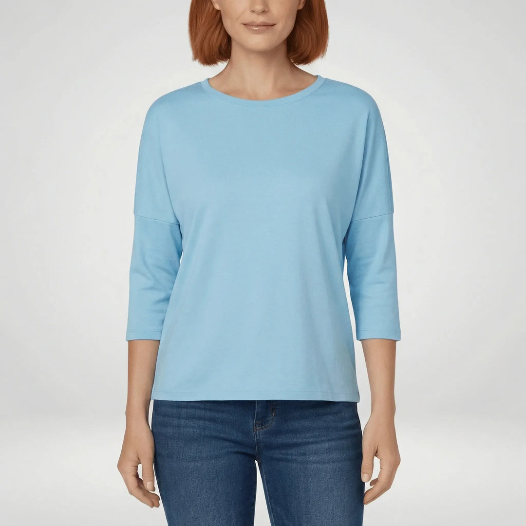 Rundhals-T-shirt med trekvartsärmar - Lucienne