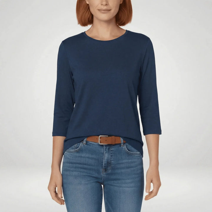 Rundhals-T-shirt med trekvartsärmar - Lucienne