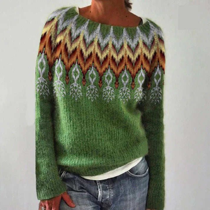Elegant damstickad tröja – Hösttrollsbilder Maelis