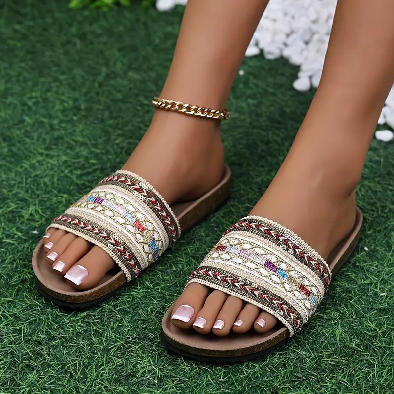 Sandaler - Boho Style - Platta - Slides - Sommarskor