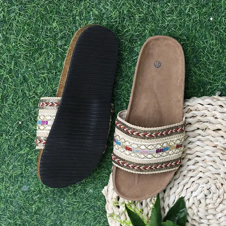 Sandaler - Boho Style - Platta - Slides - Sommarskor