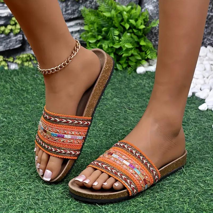 Sandaler - Boho Style - Platta - Slides - Sommarskor