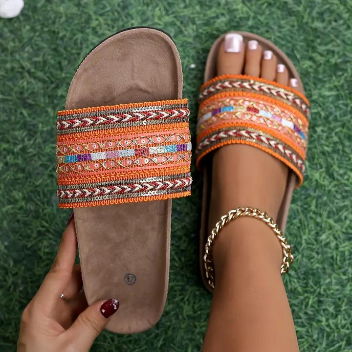 Sandaler - Boho Style - Platta - Slides - Sommarskor