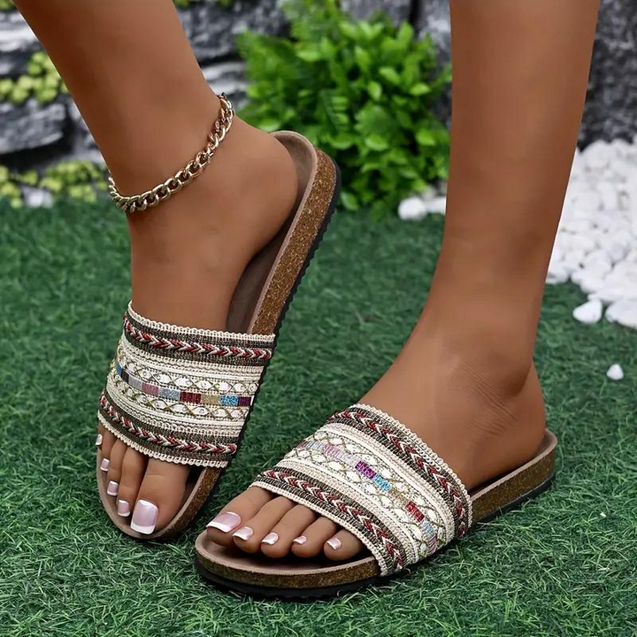 Sandaler - Boho Style - Platta - Slides - Sommarskor