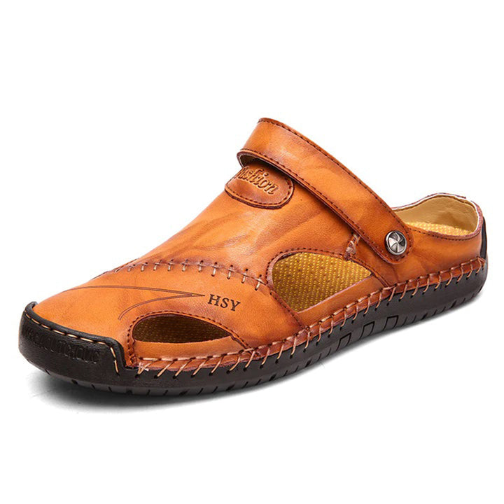 Sandaler - Ortopediska - Läder - Slip On Skor - Herrskor