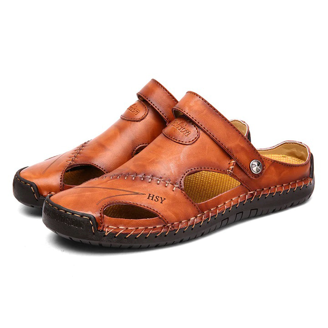 Sandaler - Ortopediska - Läder - Slip On Skor - Herrskor