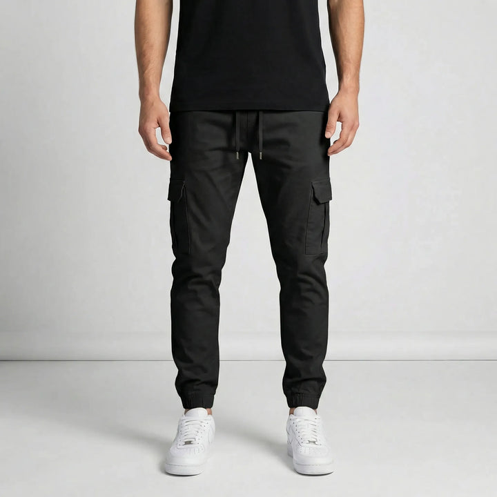 Smal cargo-jogger med skurna detaljer - Lasse