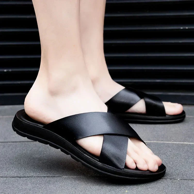 Italienska herrskinnslip-on skor – Lorenzo