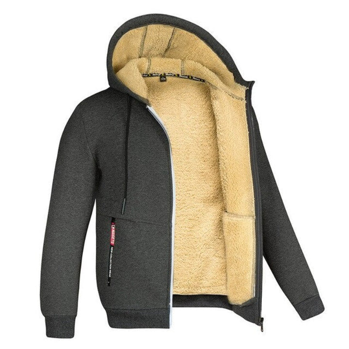 Sherpa Fleece Hoodie | Varm | Dragkedja | Vinter Hoodie | Hoodie Jacka