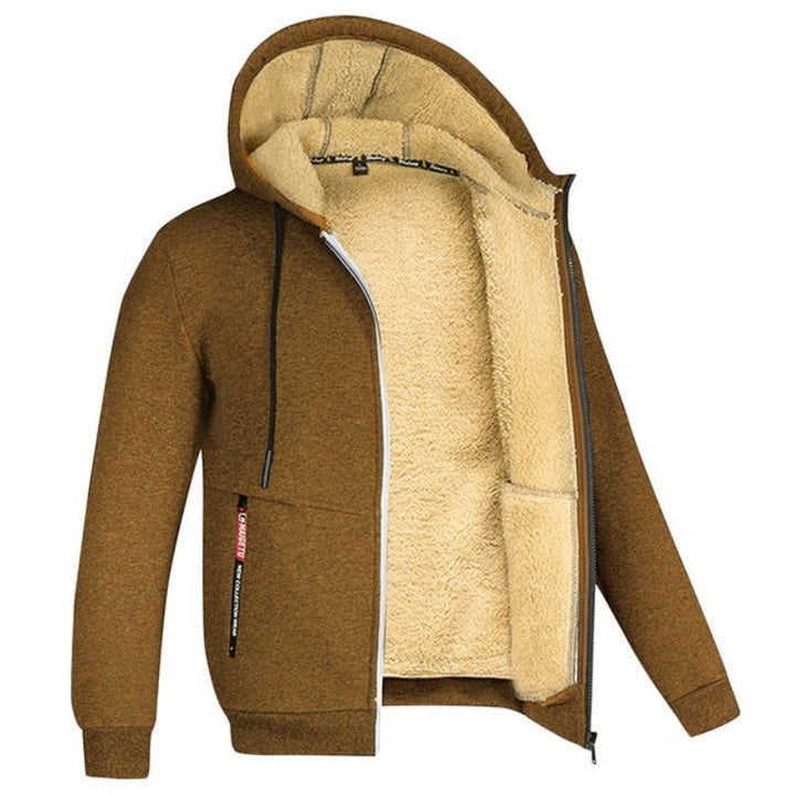 Sherpa Fleece Hoodie | Varm | Dragkedja | Vinter Hoodie | Hoodie Jacka