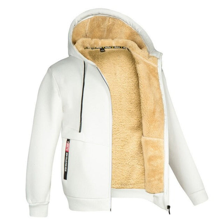 Sherpa Fleece Hoodie | Varm | Dragkedja | Vinter Hoodie | Hoodie Jacka