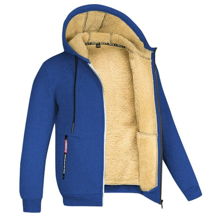 Sherpa Fleece Hoodie | Varm | Dragkedja | Vinter Hoodie | Hoodie Jacka