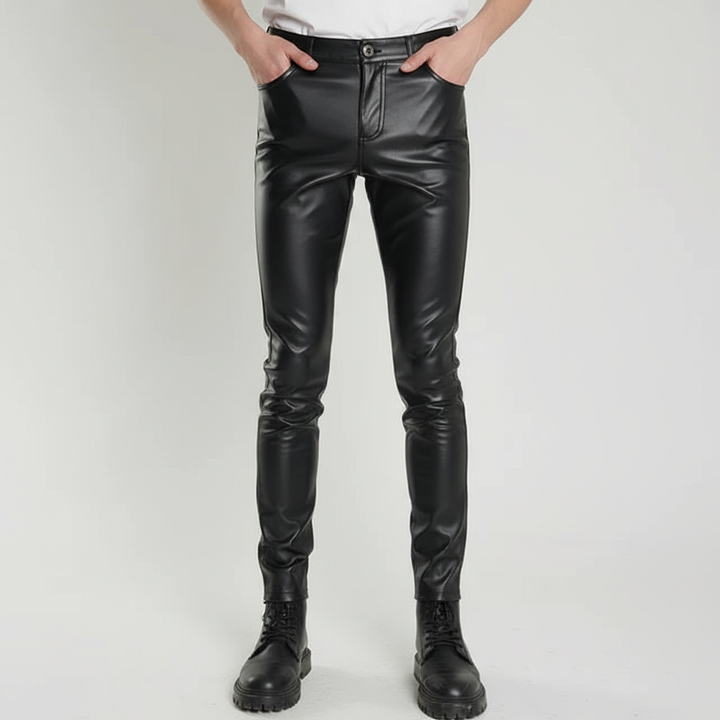 Slim fit läderbyxor - Heinrich