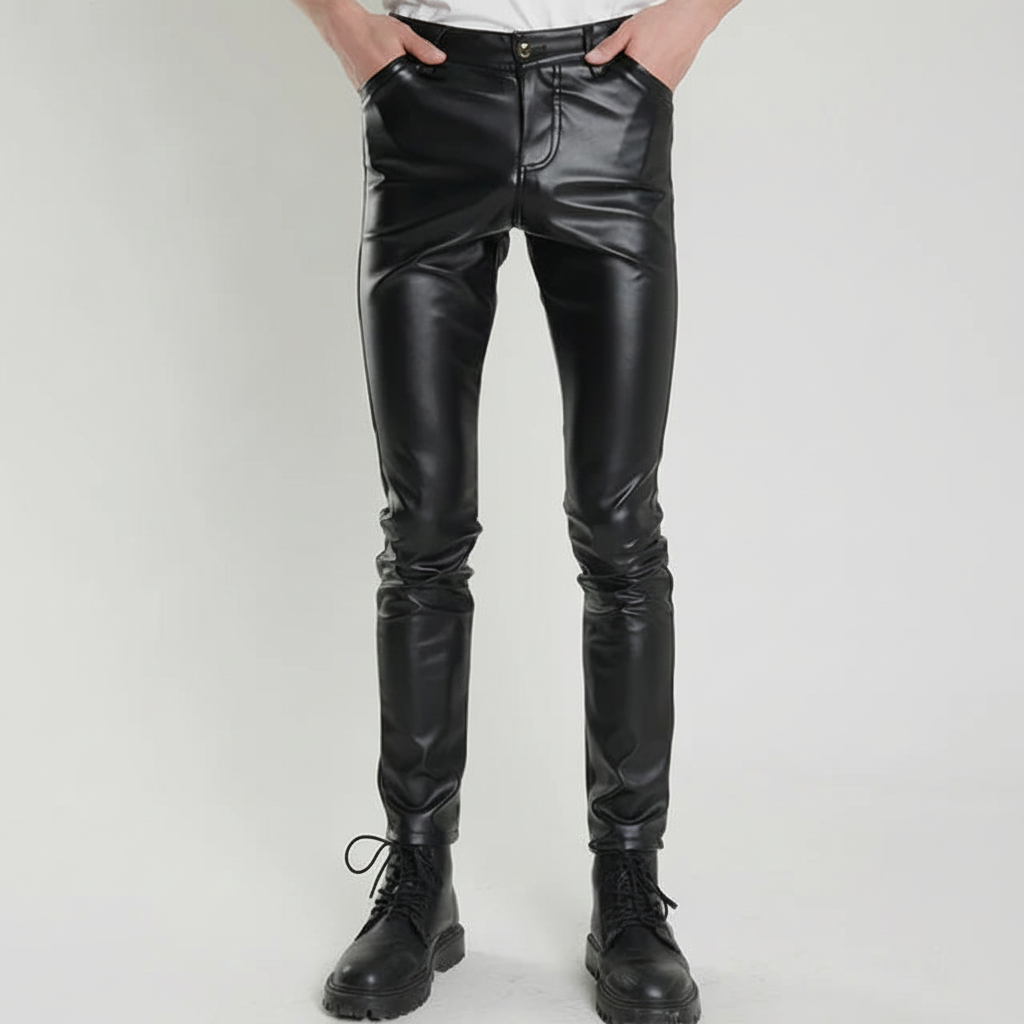 Slim fit läderbyxor - Heinrich