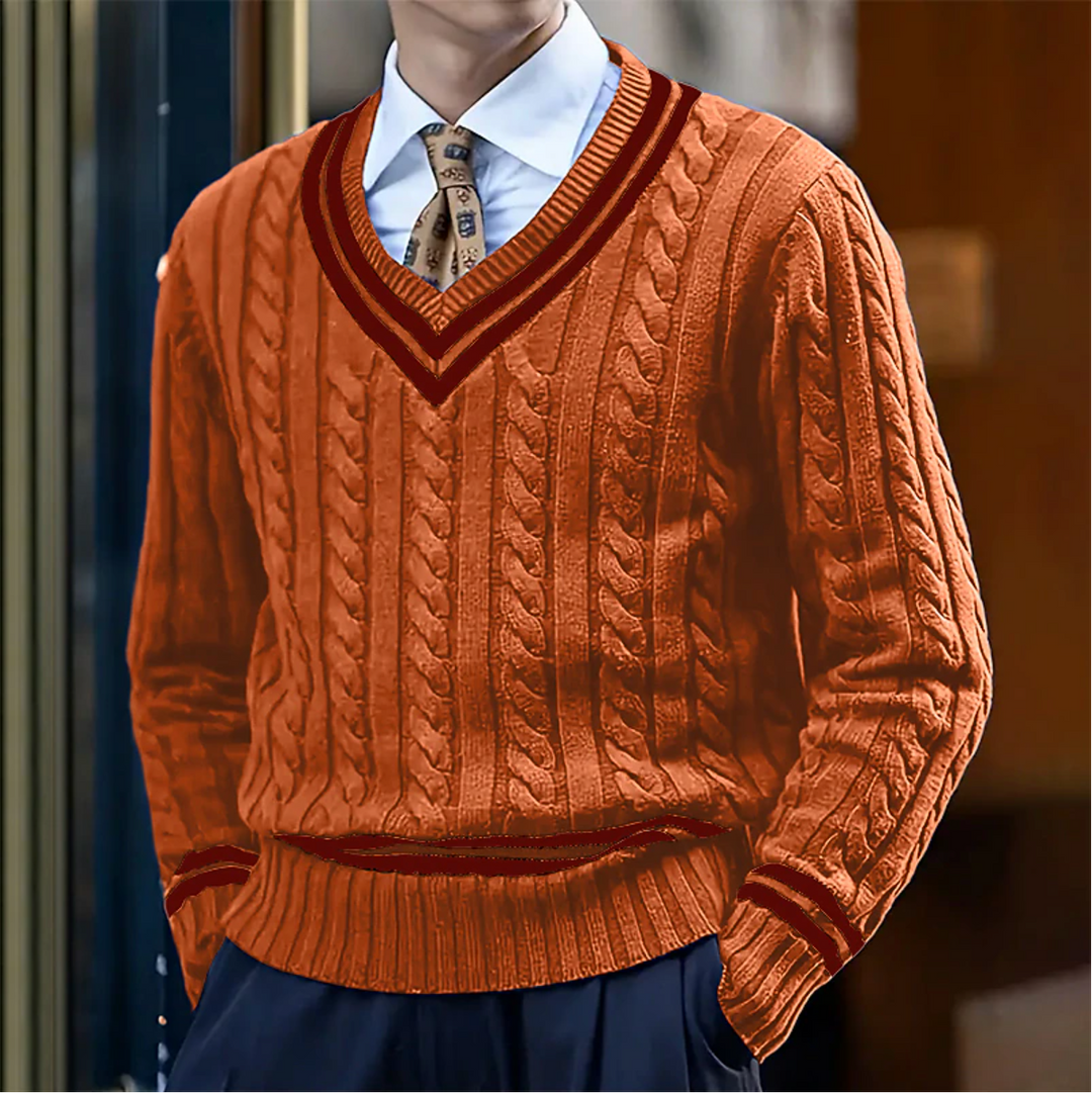 Slim-fit-tröja med V-ringning - Rocco