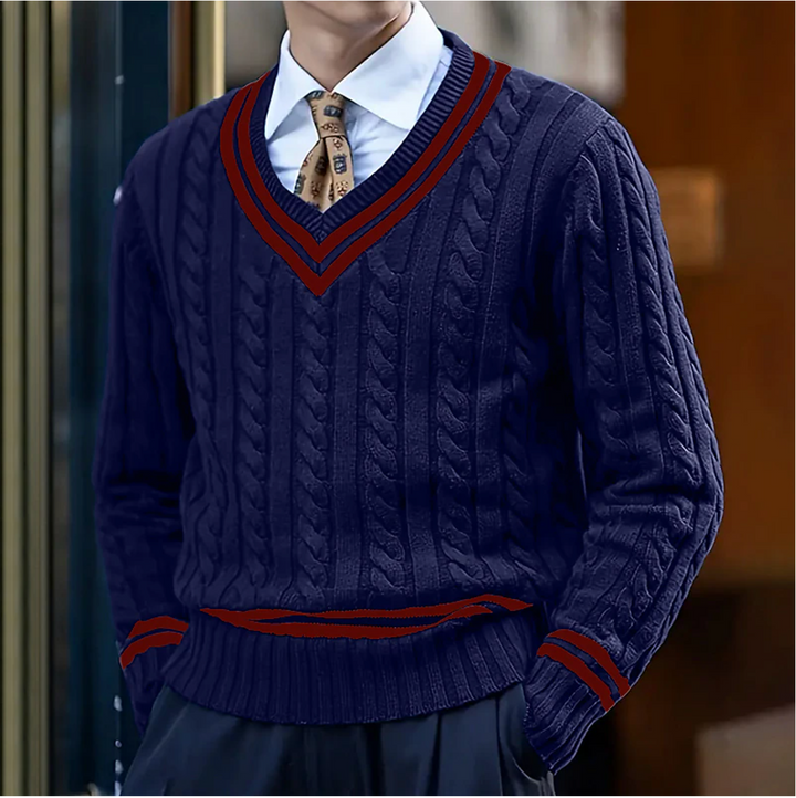 Slim-fit-tröja med V-ringning - Rocco