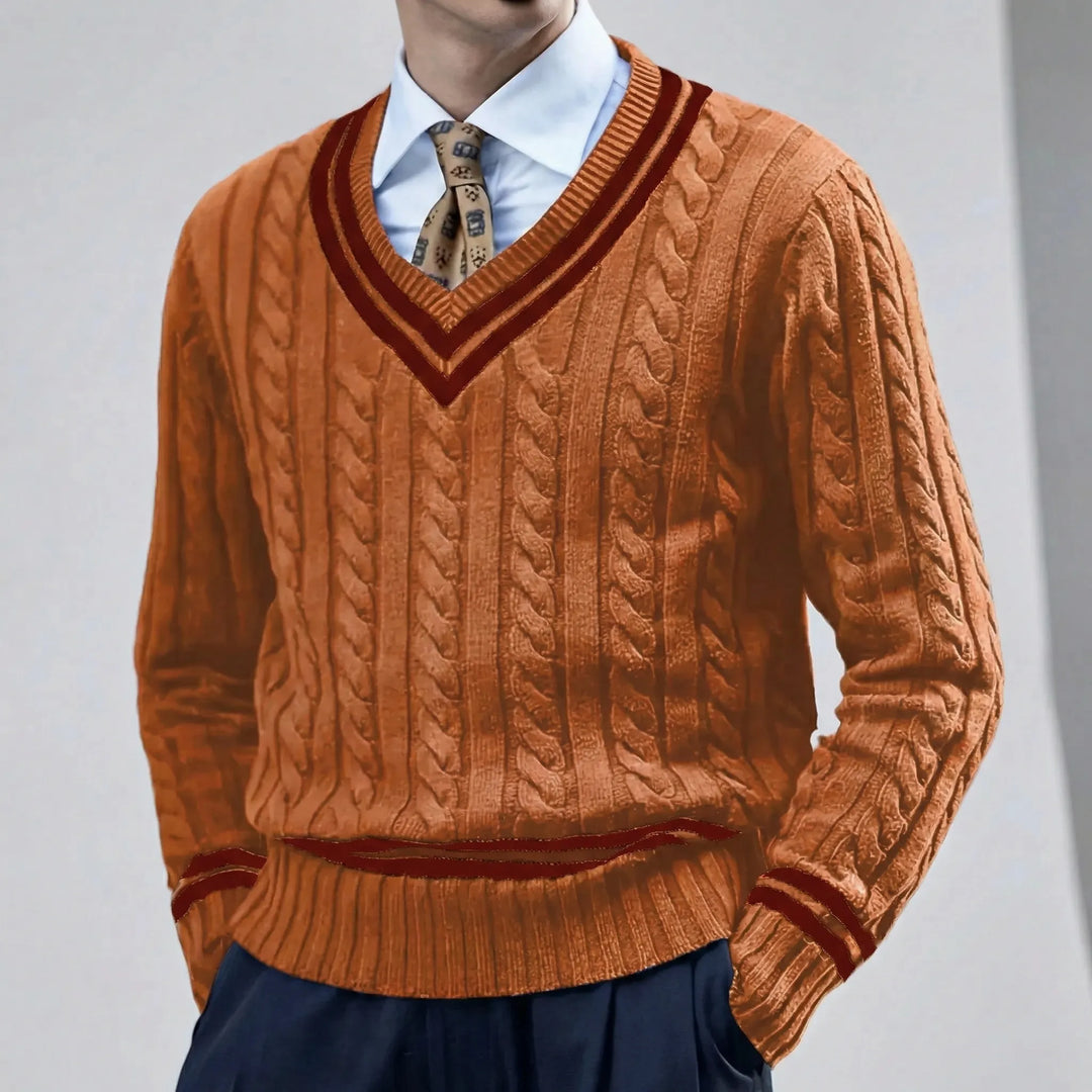 Slim-fit-tröja med V-ringning - Rocco