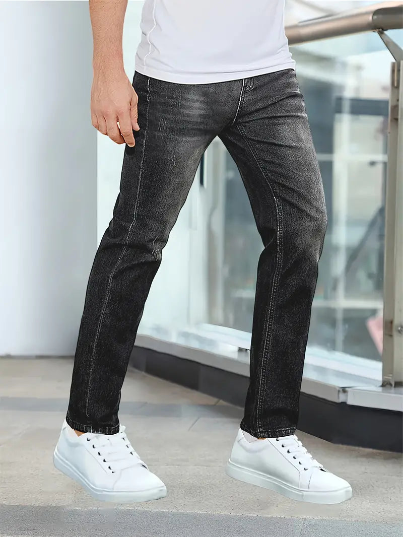 Slim-fit casual jeans för herr - Gustavo