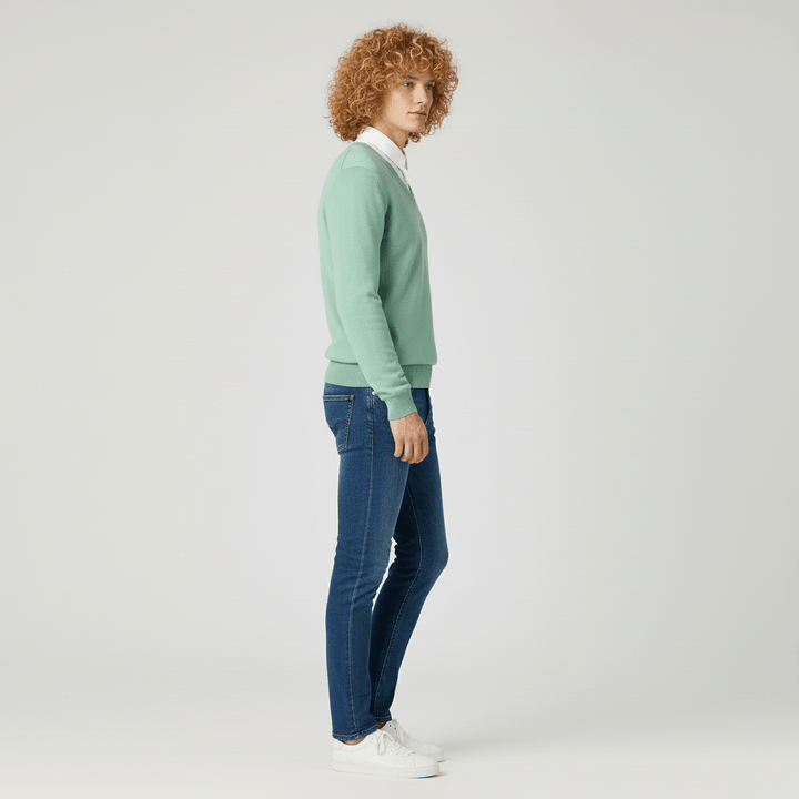 Slim-fit V-ringad tröja - Keanu