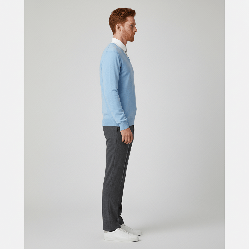 Slim-fit V-ringad tröja - Keanu