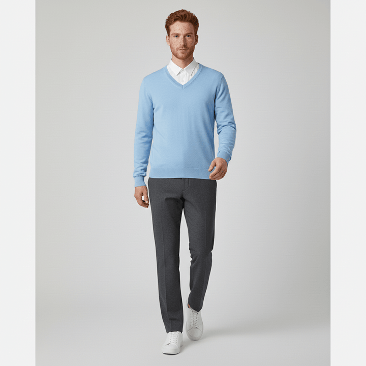 Slim-fit V-ringad tröja - Keanu