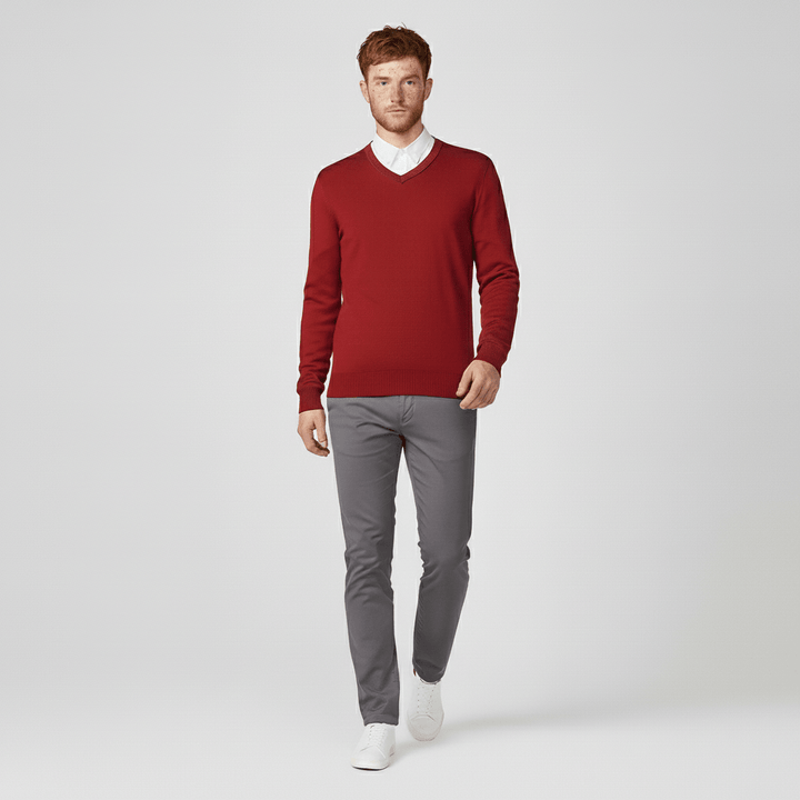 Slim-fit V-ringad tröja - Keanu