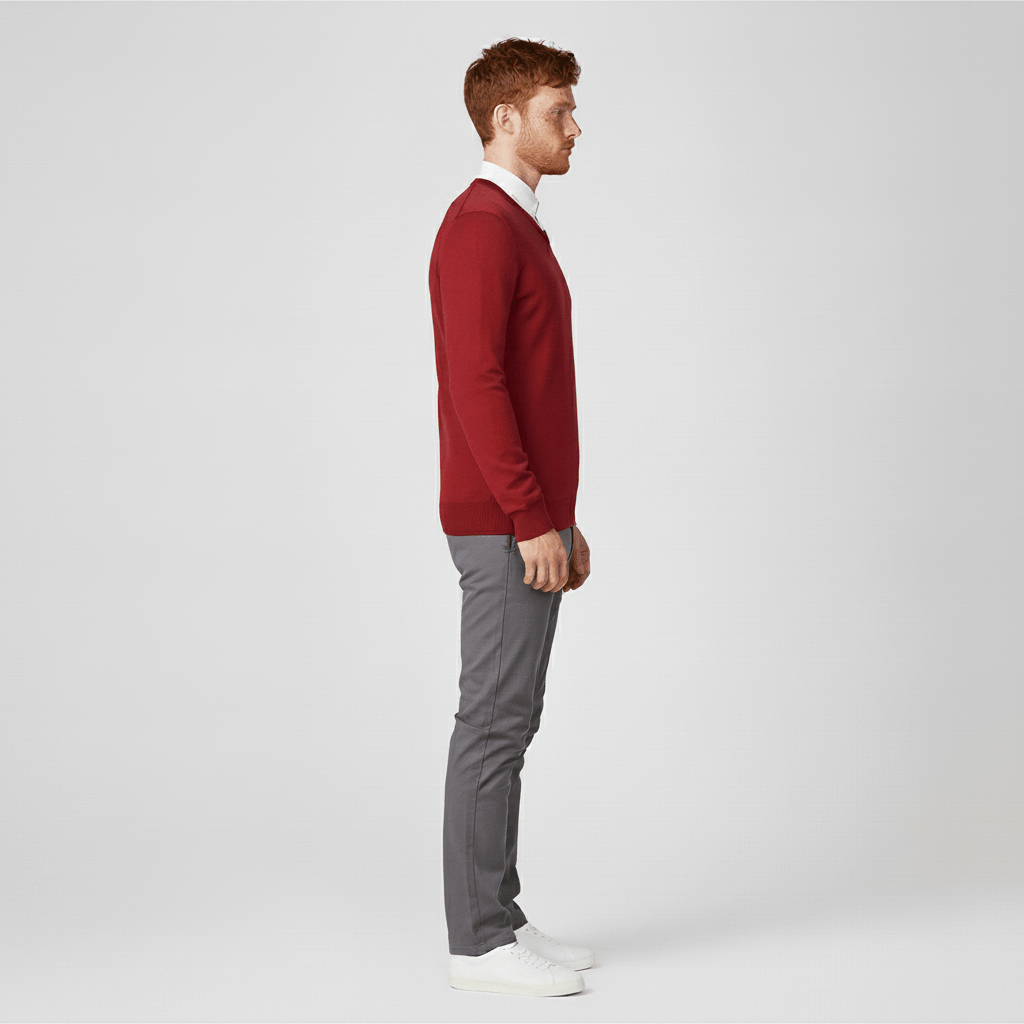 Slim-fit V-ringad tröja - Keanu