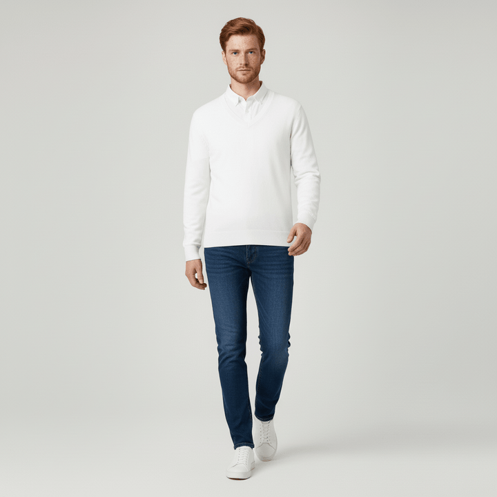 Slim-fit V-ringad tröja - Keanu