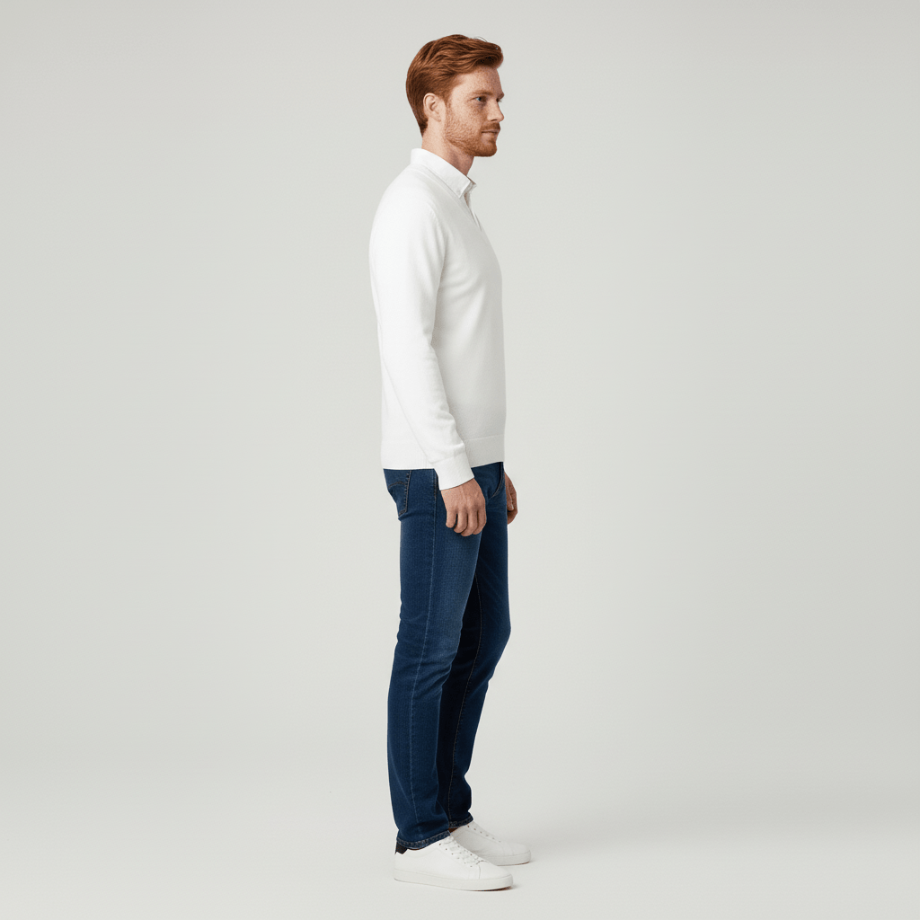 Slim-fit V-ringad tröja - Keanu