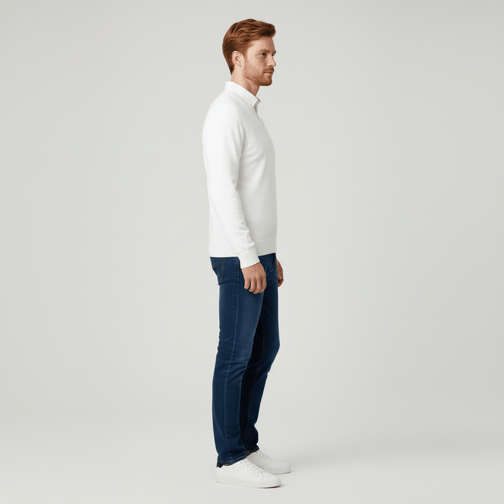 Slim-fit V-ringad tröja - Keanu