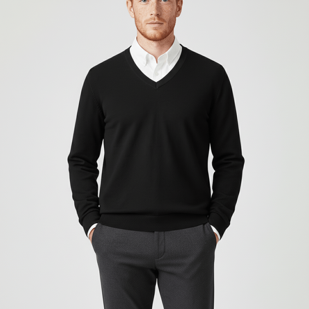 Slim-fit V-ringad tröja - Keanu