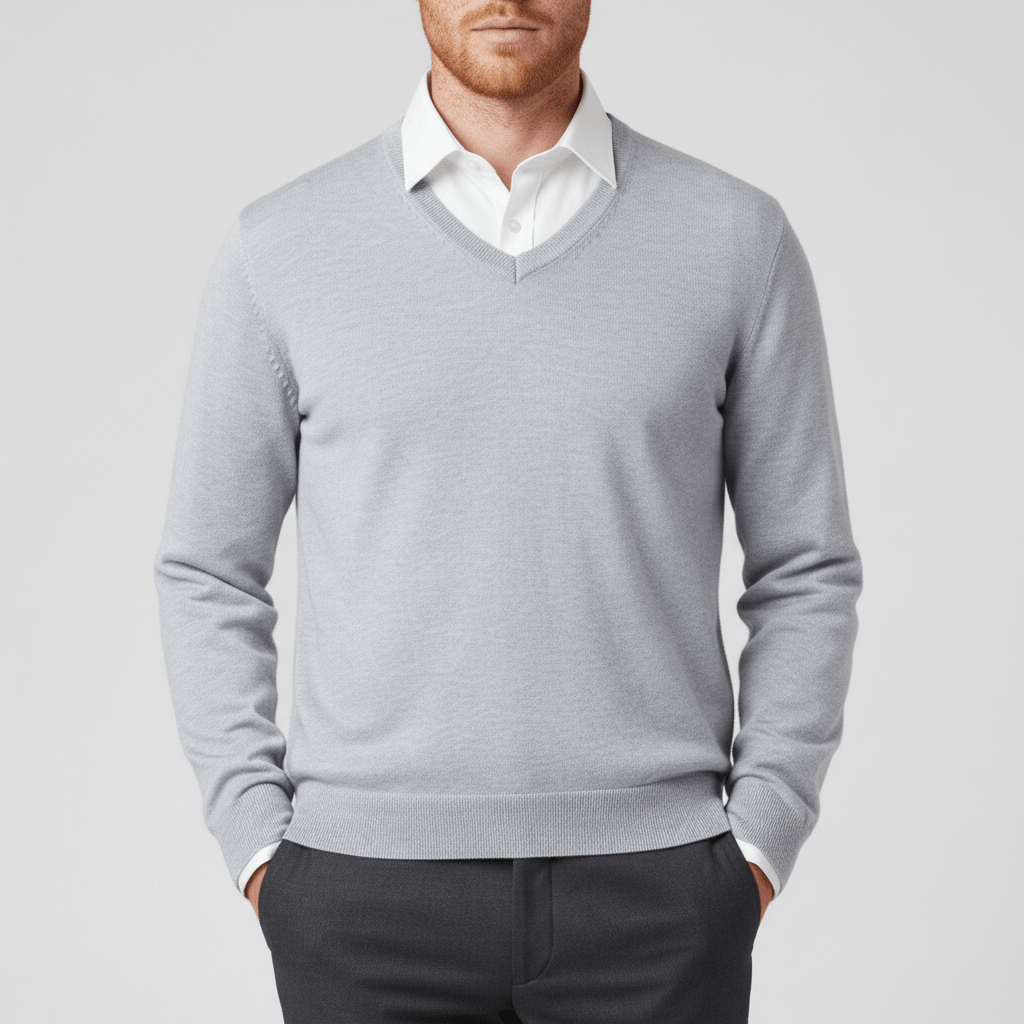 Slim-fit V-ringad tröja - Keanu