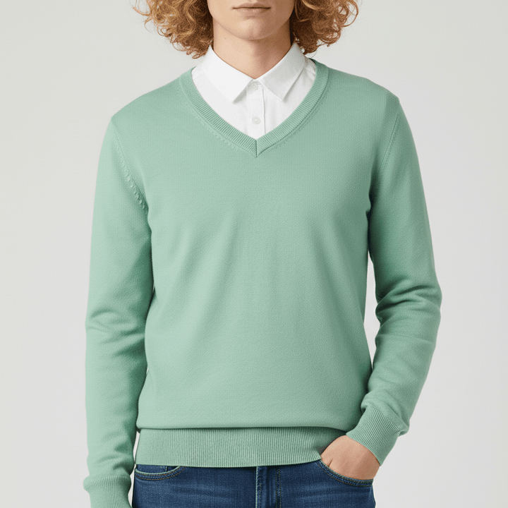 Slim-fit V-ringad tröja - Keanu
