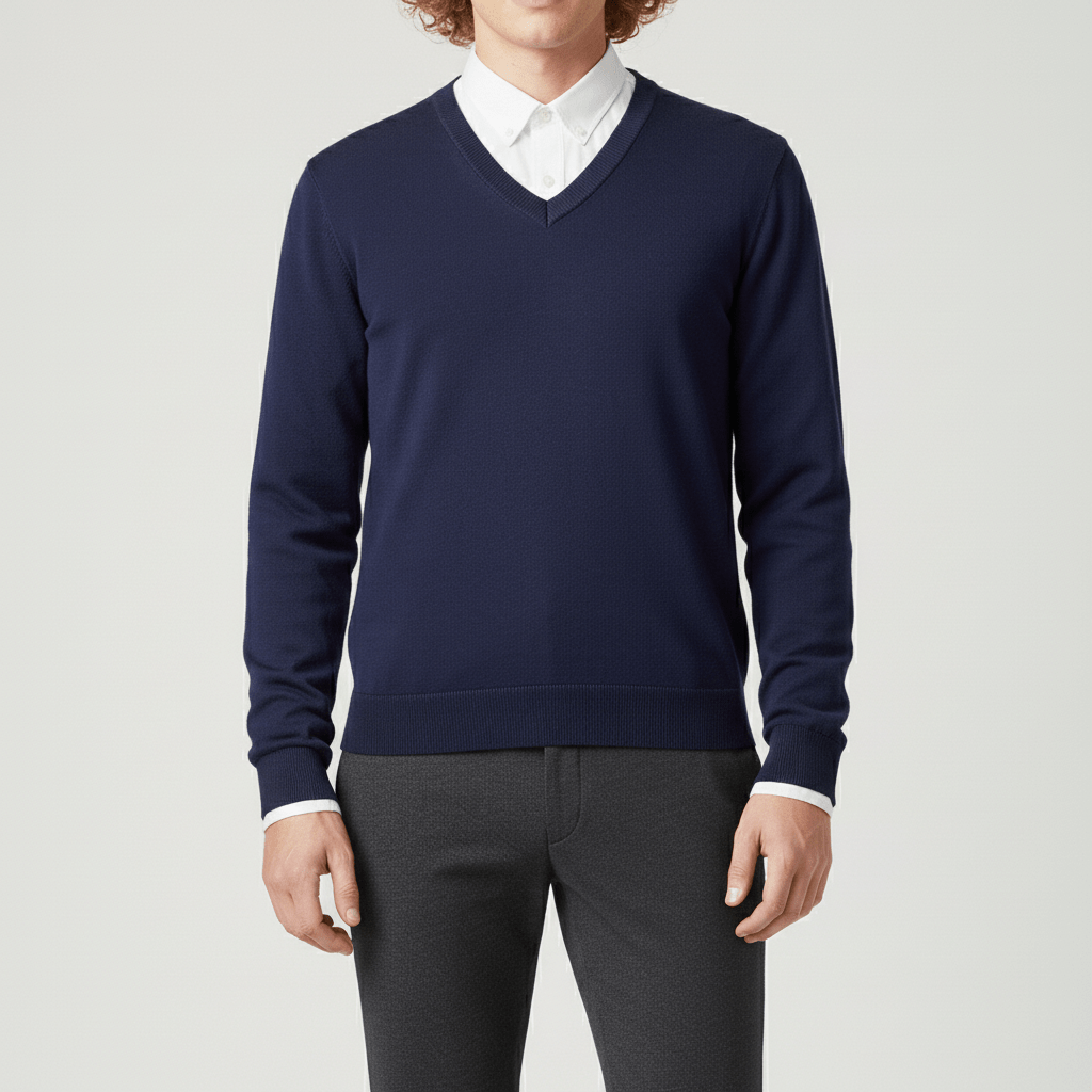 Slim-fit V-ringad tröja - Keanu