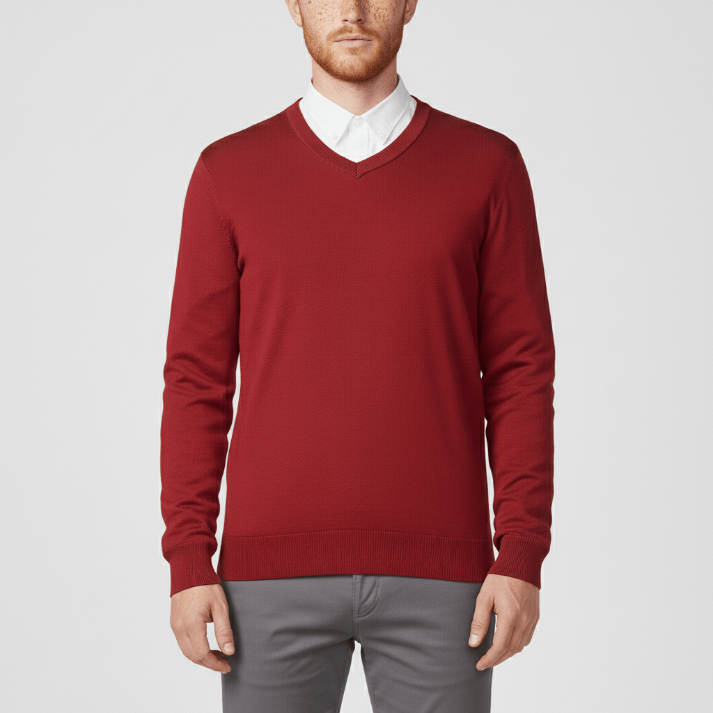 Slim-fit V-ringad tröja - Keanu