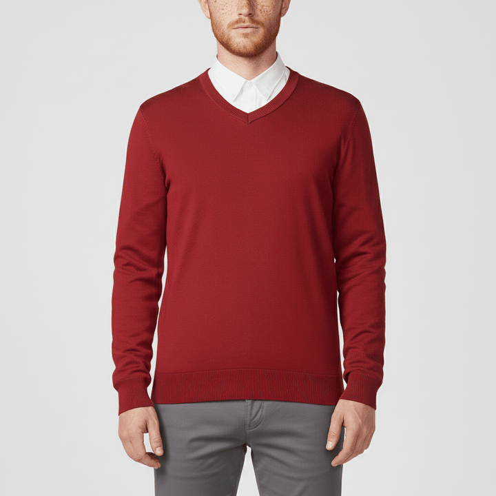 Slim-fit V-ringad tröja - Keanu